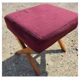 Maroon-cushioned Footstool Maroon-cushioned Footstool
