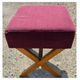 Maroon-cushioned Footstool Maroon-cushioned Footstool