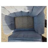 Cushy Blue Chair, slightly dirty Cushy Blue Chair, slightly dirty