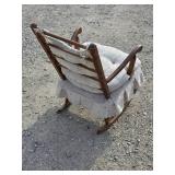 Vintage White-Cushioned Rocking Chair Vintage White-Cushioned Rocking Chair