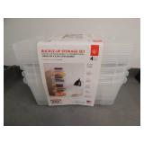 IRIS Buckle-Up Storage Set of 4, 12.9 Quart IRIS Buckle-Up Storage Set of 4, 12.9 Quart