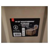 Set of 3 Weatherpro Heavy-duty 44 qt. Storage Bin **missing some latches** Set of 3 Weatherpro Heavy-duty 44 qt. Storage Bin **missing some latches**