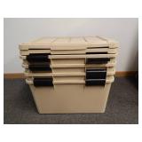 Set of 4 bins - 2 lids Weatherpro Heavy-duty 44 qt. Storage Bin Set of 4 bins - 2 lids Weatherpro Heavy-duty 44 qt. Storage Bin