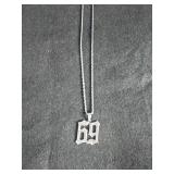 Jewelry For Iced Rapper TEKASHI 69 Pendant & 30" Box, Cuban, Rope Chain Hip Hop Necklace Jewelry For Iced Rapper TEKASHI 69 Pendant & 30" Box, Cuban, Rope Chain Hip Hop Necklace