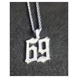 Jewelry For Iced Rapper TEKASHI 69 Pendant & 30" Box, Cuban, Rope Chain Hip Hop Necklace Jewelry For Iced Rapper TEKASHI 69 Pendant & 30" Box, Cuban, Rope Chain Hip Hop Necklace