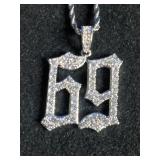 Jewelry For Iced Rapper TEKASHI 69 Pendant & 30" Box, Cuban, Rope Chain Hip Hop Necklace Jewelry For Iced Rapper TEKASHI 69 Pendant & 30" Box, Cuban, Rope Chain Hip Hop Necklace