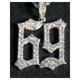 Jewelry For Iced Rapper TEKASHI 69 Pendant & 30" Box, Cuban, Rope Chain Hip Hop Necklace Jewelry For Iced Rapper TEKASHI 69 Pendant & 30" Box, Cuban, Rope Chain Hip Hop Necklace