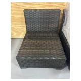 KATHY IRELAND River Brook Collection Lot of 2- K1043B-AS Patio Chairs with Cushions- Walnut Wicker KATHY IRELAND River Brook Collection Lot of 2- K1043B-AS Patio Chairs with Cushions- Walnut Wicker