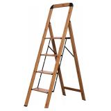Step Ladder 4-Step Woodgrain Finish Aluminum Folding Step Stool Wide Pedal,Anti-Slip Portable Sturdy for Home & Kitchen Office 330 lbs Step Ladder 4-Step Woodgrain Finish Aluminum Folding Step Stool Wide Pedal,Anti-Slip Portable Sturdy for Home & Kitchen Office 330 lbs