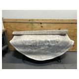 Rounded Grey And White Rug Rounded Grey And White Rug