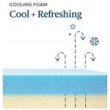 ZINUS 4 Inch Green Tea Cooling Gel Memory Foam Mattress Topper, Cooling Gel Foam, Pressure-Relieving Design, CertiPUR-US Certified, King ZINUS 4 Inch Green Tea Cooling Gel Memory Foam Mattress Topper, Cooling Gel Foam, Pressure-Relieving Design, CertiPUR-US Certified, King