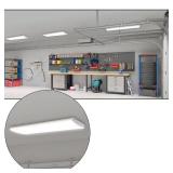 Commercial Electric 1-Pack 4 ft. 5200 Lumens LED Wraparound Light Garage Shop Light Office Warehouse Lighting 120-277V 4000K Bright White Commercial Electric 1-Pack 4 ft. 5200 Lumens LED Wraparound Light Garage Shop Light Office Warehouse Lighting 120-277V 4000K Bright White
