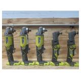 RYOBI Angle Grinder, Oscillating Multi-Tool lot of 5 (for parts only) RYOBI Angle Grinder, Oscillating Multi-Tool lot of 5 (for parts only)