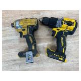 DEWALT - Lot of 2 - Drill and Impact Driver (Non Working) DEWALT - Lot of 2 - Drill and Impact Driver (Non Working)