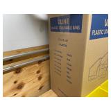 ULine - Lot of 6 - Yellow Plastic Stackable Bins 11 x 11 x 5 ULine - Lot of 6 - Yellow Plastic Stackable Bins 11 x 11 x 5