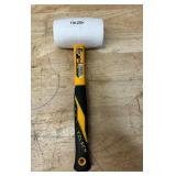white rubber mallet 24oz, rubber mallet hammer, fiberglass handle, double-faced solid rubber head - soft, nonslip, durable rubber grip, mallet for construction, wood, upholstery and automotive work 09 white rubber mallet 24oz, rubber mallet hammer, fiberglass handle, double-faced solid rubber head - soft, nonslip, durable rubber grip, mallet for construction, wood, upholstery and automotive work 09