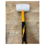 white rubber mallet 24oz, rubber mallet hammer, fiberglass handle, double-faced solid rubber head - soft, nonslip, durable rubber grip, mallet for construction, wood, upholstery and automotive work 09 white rubber mallet 24oz, rubber mallet hammer, fiberglass handle, double-faced solid rubber head - soft, nonslip, durable rubber grip, mallet for construction, wood, upholstery and automotive work 09