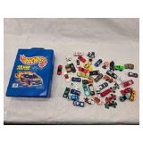 (2) Hot Wheels Storage Cases with Hot Wheels and Matchbox Cars