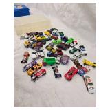 (2) Hot Wheels Storage Cases with Hot Wheels and Matchbox Cars