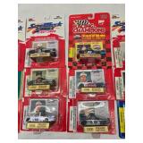 (15) Nascar Super Turck Collectables with Trading cars and stand