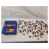 Hot Wheels Rolling Storage Case and Misc. Hot Wheel and Matchbox Cars