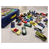 (2) Storage Cases Both Filled With Multiple Hot Wheels and Matchbox Cars, Stock Car Collector Case with Nascar Collectables