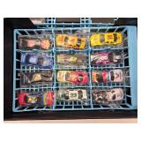 (2) Storage Cases Both Filled With Multiple Hot Wheels and Matchbox Cars, Stock Car Collector Case with Nascar Collectables