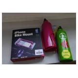 Iphone Bike Mount and Water Bottle Holder with Bottles Iphone Bike Mount and Water Bottle Holder with Bottles