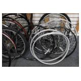 Large Assortment of Bike Wheels and Some Tires Large Assortment of Bike Wheels and Some Tires
