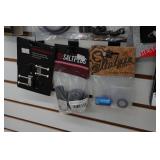 Assorted Bike Parts - Lever Grips, Chainring Bolts, Chain Tension Adjuster Assorted Bike Parts - Lever Grips, Chainring Bolts, Chain Tension Adjuster