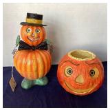 Dept. 56 Jack-o-Lantern and Candy Bowl