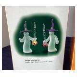 Trio of Dept. 56 Halloween: "The Ghost Dance", "Bubble Light Ghosts" and "Ghostly Glow Street Lights"