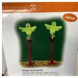 Trio of Dept. 56 Halloween: "The Ghost Dance", "Bubble Light Ghosts" and "Ghostly Glow Street Lights"