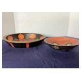 Pair of Painted Halloween Bowls