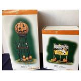 Dept. 56 Halloween: "Halloween Festival Billboard" and "Halloween Water Tower"
