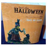 Dept. 56 Halloween Trio:"Killing Time"; "Halloween Ravens"; and "Black Cat Snack"