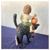 Brittany Lowe Halloween: Masked Trick-or-Treater Riding Black Cat