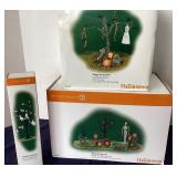 Trio of Dept. 56 Halloween: "Creepy Lighted Front Yard", "Lit Graveyard Tree" and "Bats & Spooks Tree"