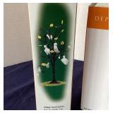 Trio of Dept. 56 Halloween: "Creepy Lighted Front Yard", "Lit Graveyard Tree" and "Bats & Spooks Tree"