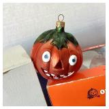 Christopher Radko Pumpkin Ornament and Old World Halloween Light Covers