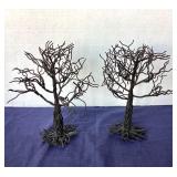 Pair of Bare Branch Halloween Trees