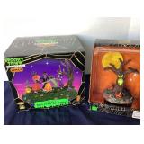 Lemax Spooky Town: "Skeleton Jamboree" and "Scary Moonlit Tree"