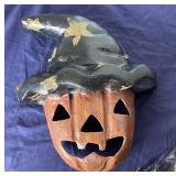 Paper Mache Black Cat and Jack-o-Lantern Mask
