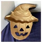 Paper Mache Black Cat and Jack-o-Lantern Mask