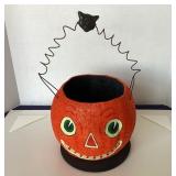 Dept. 56 Paper Mache Jack-o-Lantern Candy Pail
