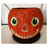 Dept. 56 Paper Mache Jack-o-Lantern Candy Pail