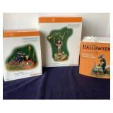 Dept. 56 Halloween Threesome: "Witch Crash", “Animated Hocus Pocus Witch" and "Fire Burn & Cauldron Bubble"