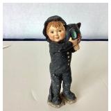 Bethany Lowe Halloween: Boy in Black Cat Costume / Mask