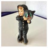 Bethany Lowe Halloween: Boy in Black Cat Costume / Mask