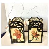 Bethany Lowe Halloween: Pair Of Bruce Elsass Luminaries